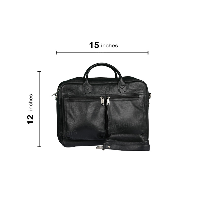 Computer Briefcase Expandable Business Case Leather Bag - Jacketars