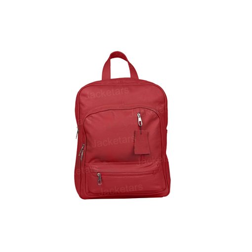 Genuine Red Leather Backpack