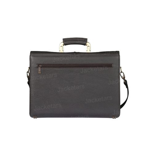 Venezia Briefcase Laptop Black Leather Bag
