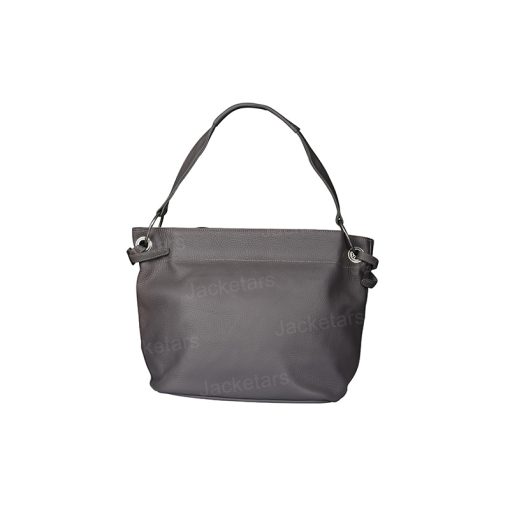 Women Grey Leather Tote1