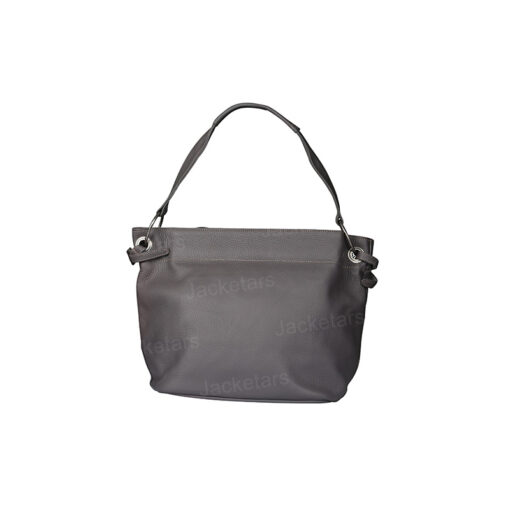 Women Grey Leather Tote1