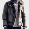 Distressed Mens B3 Shearling Leather Jacket