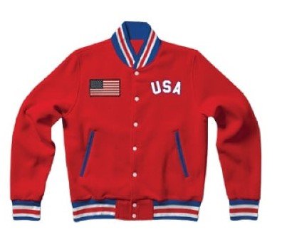 United States Red Letterman Varsity Bomber Jacket