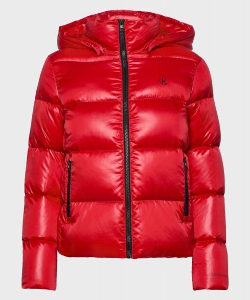 Men Red Puffer Jacket