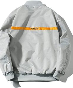 nasa jacket white yellow stripe