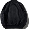 nasa satin jacket black