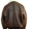 B3 Aviator Pilot Bomber Brown Shearling Leather Jacket