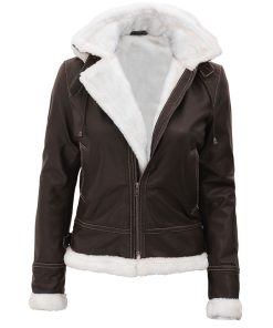 Womens Fur Lined Leather Jacket