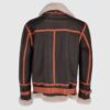 MEN SHEEPSKIN FLYING JACKET BROWN ORANGE JACKET