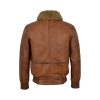 Men’s AIR Force Fur Collar Bomber Leather Jacket