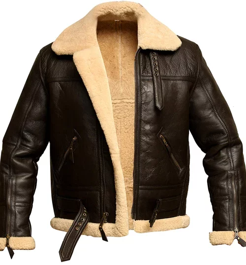 Mens Aviator B3 Bomber Sheepskin Jacket
