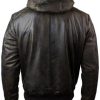Men’s Dark Brown Hooded Jacket