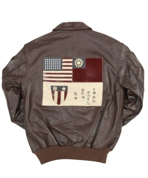 Mens Flying Tigers A-2 Brown Jacket