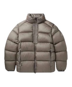 Men’s Stylish Winter Grey Hooded Puffer Jacket