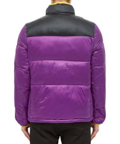 Men’s Casual Stylish Lightweight Black & Purple Parachute Jacket