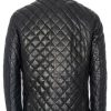Men’s Quilted Style Black Leather Jacket