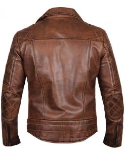 Men’s Vintage Brown Distressed Leather Jacket