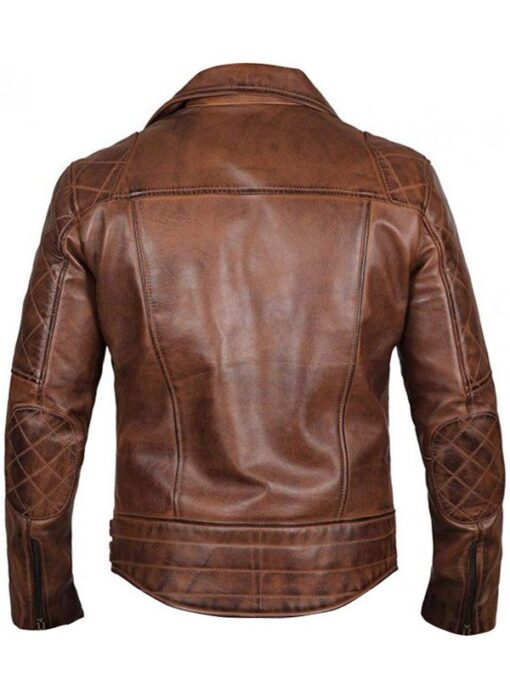 Men’s Vintage Brown Distressed Leather Jacket