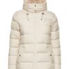 Mens Stylish Cream Winter Hooded Parachute Jacket