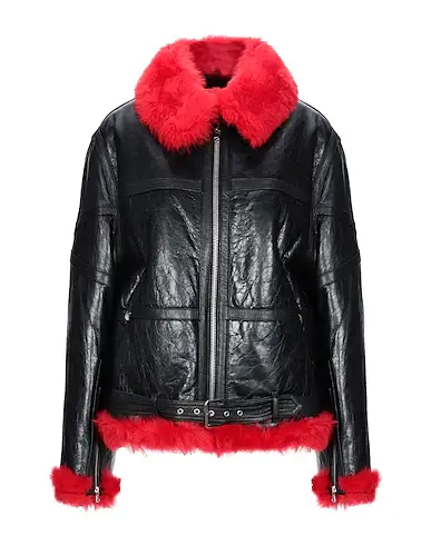 Women's Aviator Red Shearling Jacket | Alexander McQueen Jacket