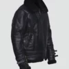 Mens Affliction Black Shearling Jacket