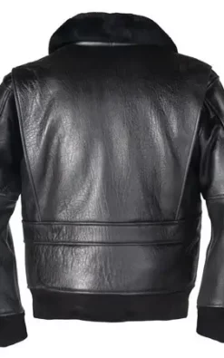 Men's G-1 Wings of Gold Bomber Black Leather Jacket