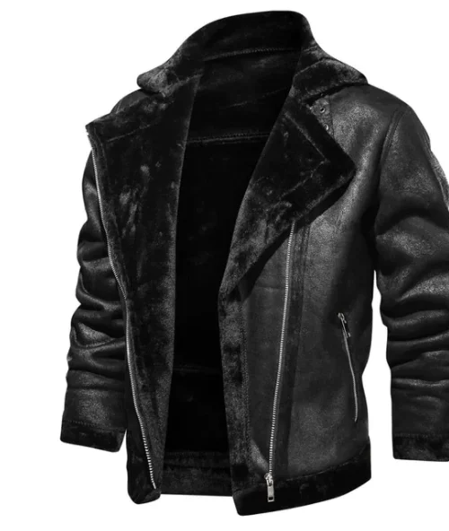 Men’s Aviator Bomber Leather Jacket