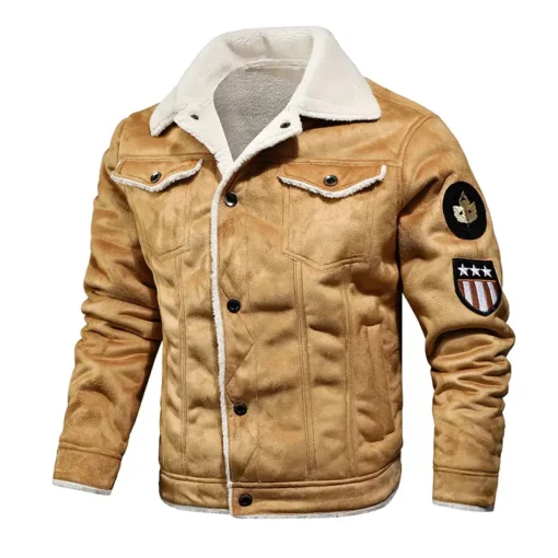 Men’s Aviator Bomber Leather Jacket