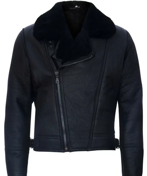 Men’s Aviator Leather Shearling Jacket