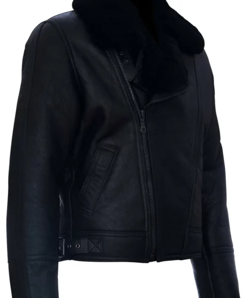 Men’s Aviator Leather Shearling Jacket