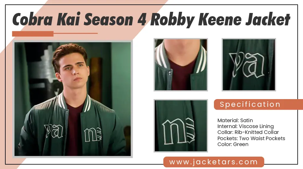 Cobra Kai Season 4 Robby Keene Jacket Infographics