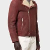 Men’s Flying Burgundy Leather Jacket