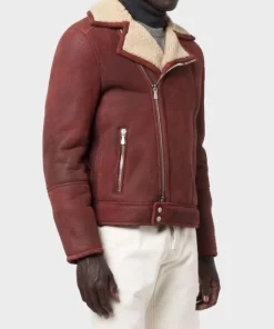 Men’s Flying Burgundy Leather Jacket