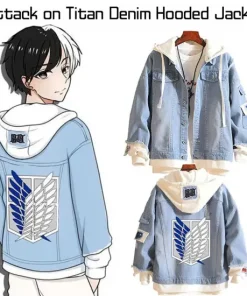 Attack On Titan Yuki Kaji Blue Denim Hooded Jacket