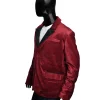 Men’s Burgundy Velvet Blazer Jacket