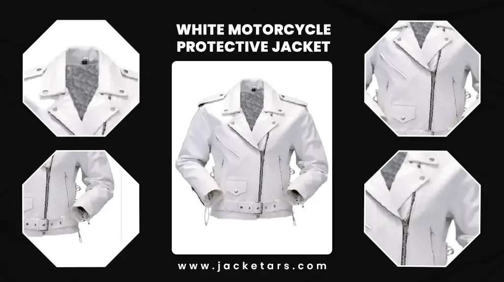 White Motorcycle Protective Jacket