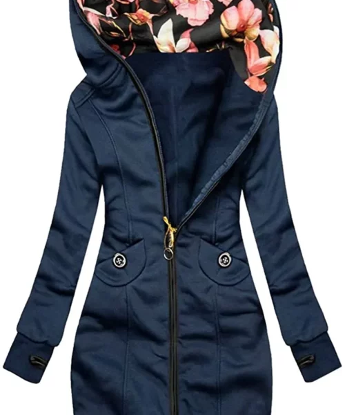 Women's Turtleneck Hooded Jacket