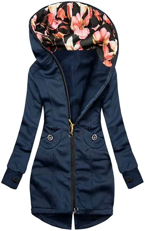 Women's Turtleneck Hooded Jacket