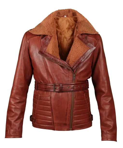 Blingsoul Women Asymmetrical Leather Jacket