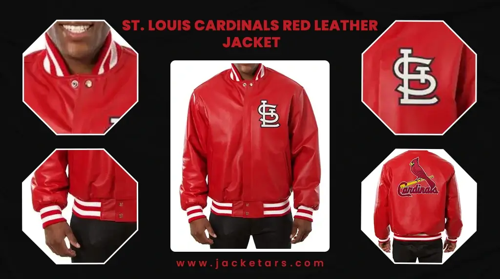 St. Louis Cardinals Red Leather Jacket