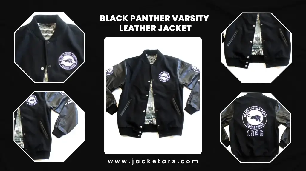 Black Panther Varsity Leather Jacket
