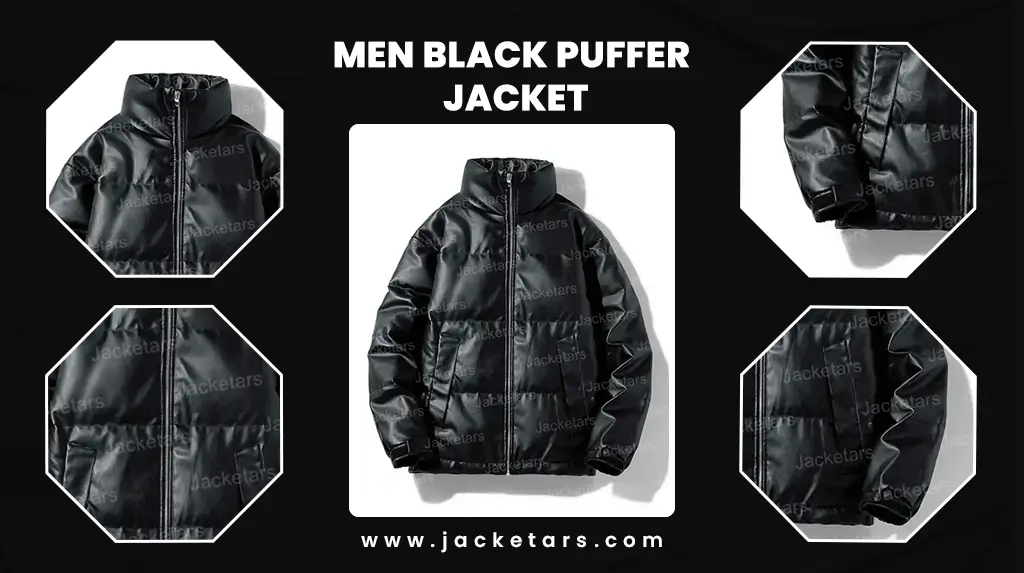 Men Black Puffer Jacket | Men Winter Puffer Jacket