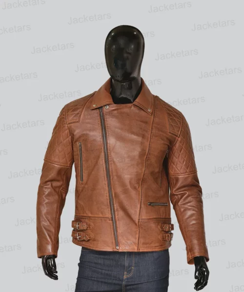 Mens Brown Biker Leather Jacket