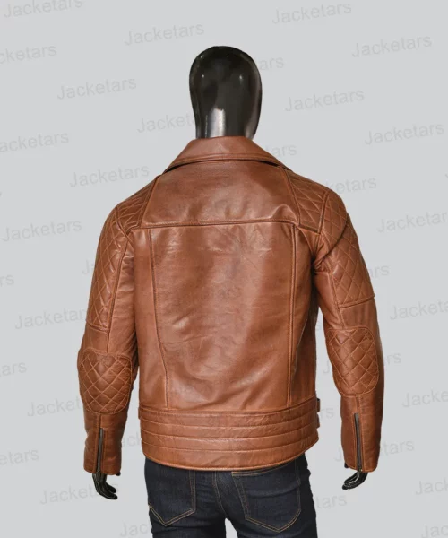 Mens Brown Biker Leather Jacket