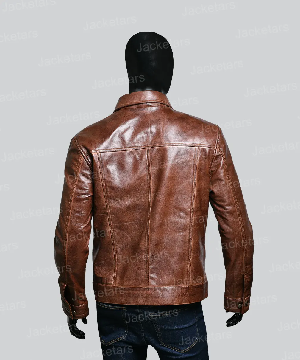 Nostalgic De Long Vintage Brown Cowhide Leather Coat Jacket - Size 42 –  Parsimony Shoppes