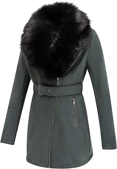 Women's Green Mid Length Pea Coat