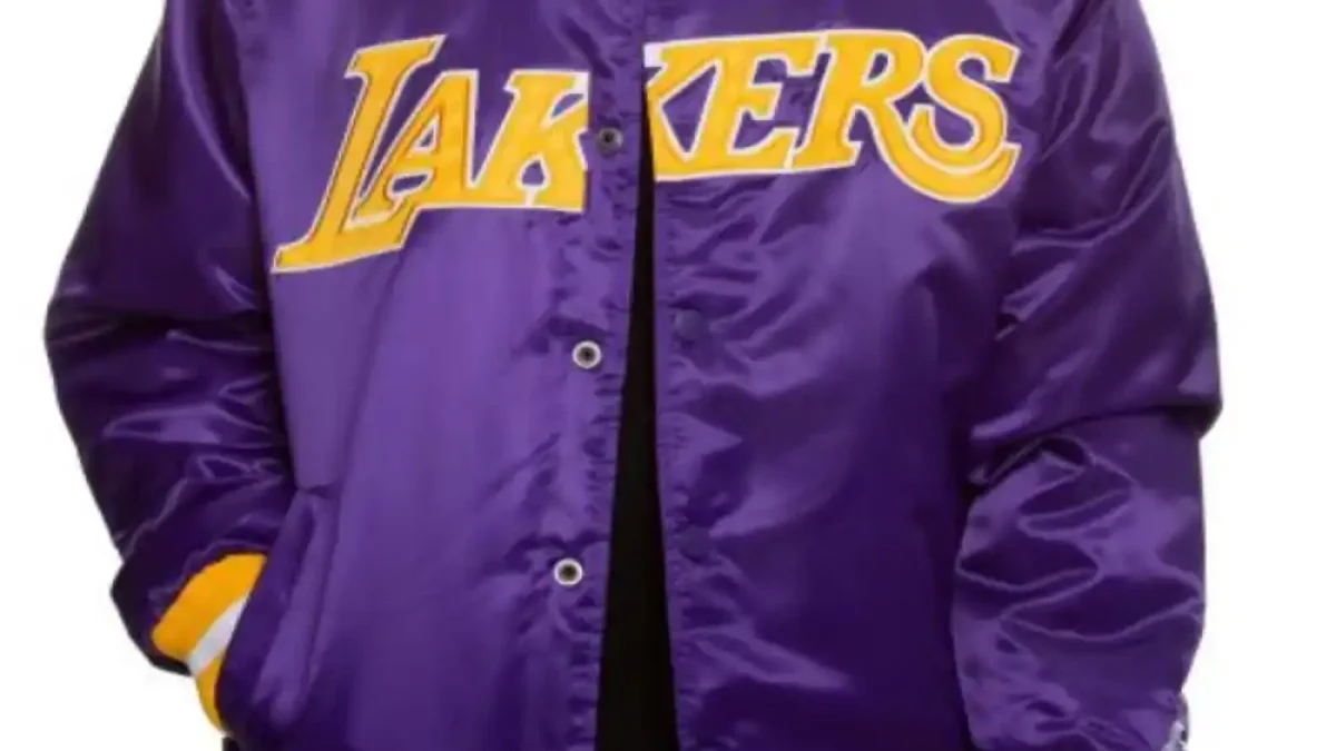 Mitchell & Ness Flight Satin Bomber Jacket Los Angeles Lakers