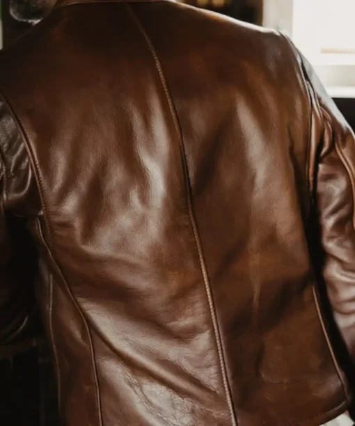 Men Brown Biker Jacket