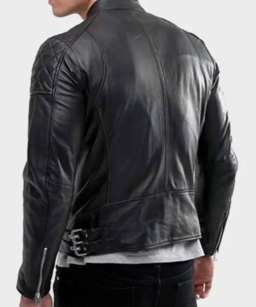 Mens Quilted Leather Jacket