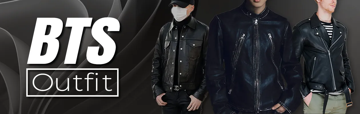Jungkook Black Leather Jacket on Sale - New American Jackets